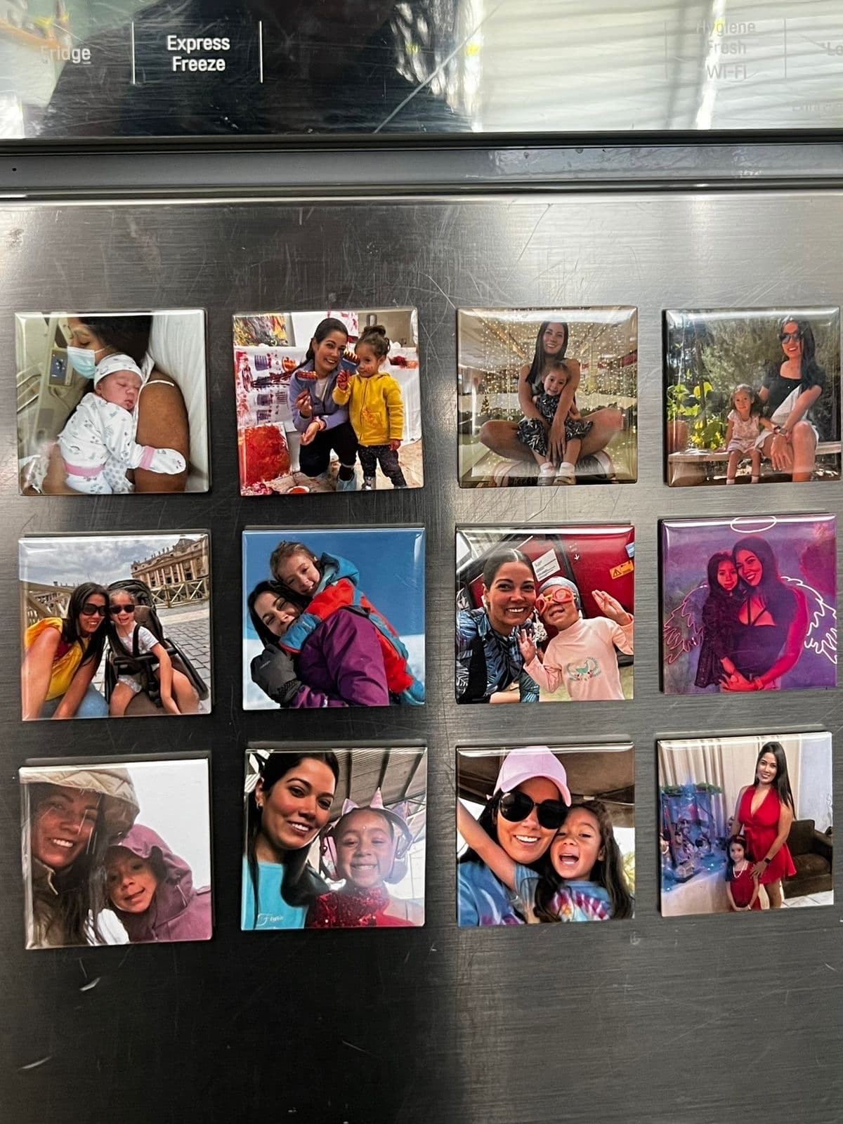 Pedido real de 12 imanes LUMI instalados en un refrigerador